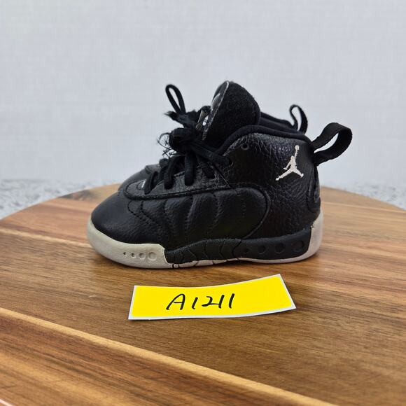 Jordan Jumpman Pro BT TD Black Leather Casual Daily Sneakers Kids 6c 909418-022 - Picture 1 of 9